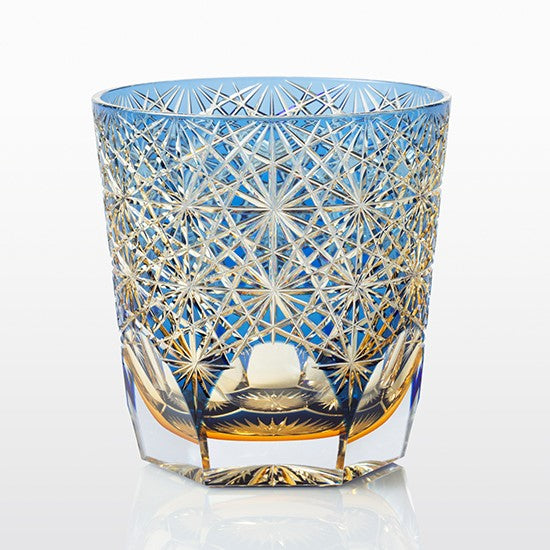 Kagami Crystal-Whisky Glass, Edo Kiriko Kasaneirome 