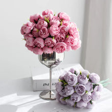 Load image into Gallery viewer, Artificial Flower Decor (Tall Silver Cup)
