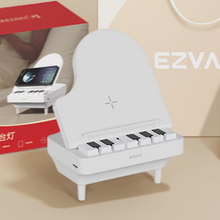 Load image into Gallery viewer, EZVALO Playable Bluetooth Speaker Wireless Charging Piano Desk Lamp
